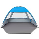 Venustas Beach Tent Sun Shelter for 3/4-5/6-7/8-10 Person, UPF 50+ UV Protection Beach Canopy, Lightweight and Easy Setup