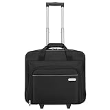 Targus 16 Inch Rolling Travel Laptop Case, Black - Travel Briefcase and Small Rolling Bag - Spacious Foam Padded Laptop Case for 16' Laptops and Under (TBR003US)