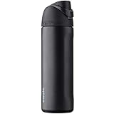 Owala FreeSip Insulated Stainless Steel Water Bottle with Straw for Sports, Travel, and School BPA-Free Sports Water Bottle, 24 oz, Very, Very Dark