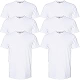 Gildan Men's Crew T-Shirts, Multipack, Style G1100, White (6-Pack), Large