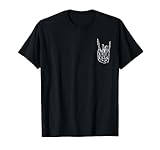 Rock Hand Shirt Skeleton Rocking It Heavy Metal Horns Tee