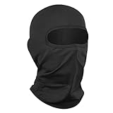 LONGKING Black Balaclava Face Mask for Men and Women – Skiing, Snowboarding, Motorcycle, UV Protection & Wind Protection