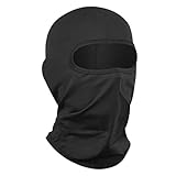 LONGKING Black Balaclava Face Mask for Men and Women – Skiing, Snowboarding, Motorcycle, UV Protection & Wind Protection