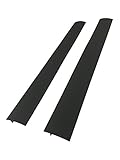 Capparis Kitchen Silicone Stove Counter Gap Cover, Easy Clean Heat Resistant Wide & Long Gap Filler, Seals Spills Between Counter, Stovetop, Oven, Washer & Dryer, Set of 2 (21 Inches, Black)
