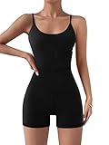 AUTOMET Bodysuits Jumpsuits for Women Sexy Unitard Workout Rompers One Piece Shorts Summer Outfits Soft Gym Yoga Fashion Clothes 2023