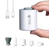 FLEXTAILGEAR Tiny Portable Ultra-Mini Air Pump with 1300mAh Battery USB Rechargeable to Inflate Deflate for Pool Floats Air Bed Mattress Swimming Ring Vacuum Storage Bags (Grey)