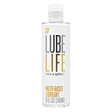 Lube Life Water-Based Personal Lubricant, Lube for Men, Women and Couples, Non-Staining, 8 Fl Oz