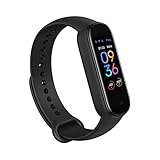 Amazfit Band 5 Activity Fitness Tracker with Alexa Built-in, 15-Day Battery Life, Blood Oxygen, Heart Rate, Sleep & Stress Monitoring, 5 ATM Water Resistant, Fitness Watch for Men Women Kids, Black