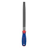 WORKPRO W051003 8 In. Half Round File, Durable Steel File for Concave, Convex & Flat Surfaces, Comfortable Anti-Slip Grip, Double Cut & Single Cut, Tool Sharpener for Pro's and DIY (Single Pack)