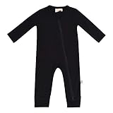 KYTE BABY Soft Bamboo Rayon Rompers, Zipper Closure, 0-24 Months (12-18 Months, Midnight)