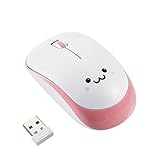 ELECOM 2.4G Wireless, Portable Mobile Smiley-Face Mouse for Right/Left Handed Use, IR LED, 1200 DPI 2.5 Years Long Battery Life, Recommended Silent Click (M-IR07DRSPN)