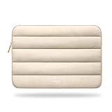 Vandel Puffy 13-14 Inch, Beige Cute Laptop Sleeve for Women. Carrying Case Laptop Cover for MacBook Pro 14 Inch, MacBook Air M2 Sleeve 13 Inch, iPad Pro 12.9