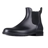 Asgard Women's Ankle Rain Boots Waterproof Chelsea Boots, Black