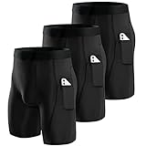 Niksa Compression Shorts Men 3 Pack, Compression Underwear for Men Athletic Shorts, Running Workout Fitness Shorts