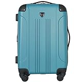 Travelers Club Chicago Hardside Expandable Spinner Luggages, Teal, 20' Carry-On