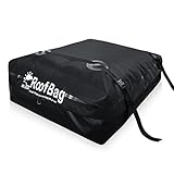 RoofBag Car Rooftop Cargo Carrier 17 Cubic, Waterproof Roof Bag Top Luggage Storage Carriers for Any Car with/Without Rack Cross Bar Including Anti-Slip Mat + 8 Strong Nylon Straps + Storage Bag