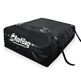 RoofBag Car Rooftop Cargo Carrier 17 Cubic, Waterproof Roof Bag Top Luggage Storage Carriers for Any Car with/Without Rack Cross Bar Including Anti-Slip Mat + 8 Strong Nylon Straps + Storage Bag