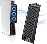 KIWIHOME Cooling Fan for PS5 Accessories, Upgraded Quiet Cooler Fan with LED Light, Horizontal Cooling Accessories with USB3.0 Hubs, Efficient Cooling System for PS5 Disc and Digital Edition(Black)
