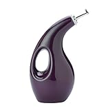 Rachael Ray Solid Glaze Ceramics EVOO Olive Oil Bottle Dispenser with Spout, One Size, Purple