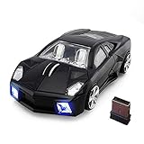Jinfili 2.4GHz Sports Car Wireless Mouse Optical Cool 1600DPI 3D USB Wireless Gaming Mice for Pc Laptop Windows 10