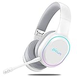 SLuB Bluetooth Headphones Over Ear,2.4GHz Wireless Gaming Headset with Noise Cancelling Detachable Mic,60Hrs Playtime Hi-Fi Ultra-Low Latency Gaming Headphones