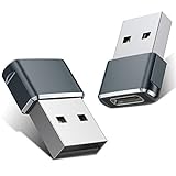 Basesailor USB to USB C Adapter 2 Pack,USB C Female to A Male Charger Type C Converter for Apple Watch Ultra iWatch 7 8 SE,iPhone 14 13 12 11 Plus Pro Max Mini,AirPods,iPad Air,Samsung Galaxy S23 S22