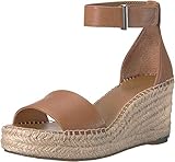 Franco Sarto Womens Clemens Jute Wrapped Espadrille Wedge Heel Sandals, Tan, 8 US