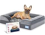 Orthopedic Sofa Dog Bed - Ultra Comfortable Dog Beds for Medium Dogs - Breathable & Waterproof Pet Bed- Egg Foam Sofa Bed with Extra Head and Neck Support - Removable Washable Cover & Nonslip Bottom