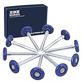 XiKe 10 Pack Blue 2' Nylon Garage Door Roller 4' Stem, Quiet/Durable and High Load, Use 6200-2RS Double Seals Precision Bearings.