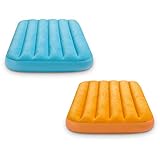 INTEX 66803EP Cozy Kidz Inflatable Airbed: Fiber-Tech – Velvety Soft Surface – Carry Bag Included – Color May Vary – 34.5' x 62' x 7'