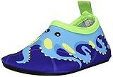 Bigib Toddler Kids Swim Water Shoes Quick Dry Non-Slip Water Skin Barefoot Sports Shoes Aqua Socks for Boys Girls Toddler, Blue Octopus, 6.5 Toddler