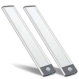 30-LED motion Sensor Cabinet and closet light,Magnetic ,Under Counter, Wireless USB Rechargeable Kitchen Cupboard,motion activated Night light Bar-2Pack