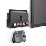 Monzlteck Wall Mount for Switch+Controller Mount,Compatible with OLED Version,Game Card Holder,Solid Metal