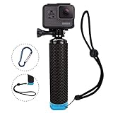 Waterproof Floating Hand Grip Compatible with GoPro Hero 8 7 6 5 4 3+ 2 1 Session Black Silver Camera Handler & Handle Mount Accessories Kit for Water Sport and All Action Cameras (Blue)