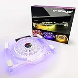 WFPOWER Cooling Fan for PS4, USB RGB LED Backlight, Multi-Color LED Light Cooler Stand, Gaming Mood Lights Pad, Compatible with Xbox, PS4 Pro, PS4 Slim, Consoles, Notebook, Laptop