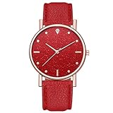 Bokeley Women's Watch, Women's Wrist Watches Women's Luxury Quartz Stainless Steel Dress Quartz Watch (Red)
