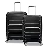 Samsonite Freeform Hardside Expandable Luggage with Spinners | Black | 2PC SET (Carry-on/Large)