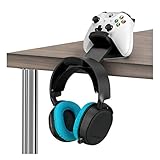 BRAINWAVZ The Titan - Desktop Gamepad Controller & Headphone Hanger Holder - Designed for Xbox ONE, PS4, PS3, Dualshock, Switch, PC, Steelseries, Steam & More, Reduce Clutter, Black