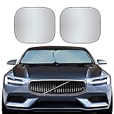 EcoNour 2-Piece Car Windshield Sun Shade | Sun Blocker for Car Windshield Reflects Heat and UV Rays | Foldable Automotive Interior Accessories for Sun Protection | Medium (28 x 31 inches)
