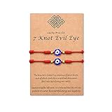 Tarsus 7 Knots Kabbalah Red String Bracelet Protection Evil Eye Bracelets for Women Men