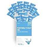 Godora 30 Packs ECO-Friendly Portable Toilet Poo Urine Gel Powder, Portable & Fast-Absorbing Camping Toilet Gel, Rapidly Biodegradable Eco Poo Urine Gel, Outdoor Portable Bedpans & Emergencies