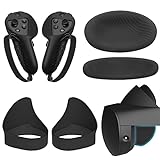 Controller Grips Cover + Light Blocker + (Front/Rear) Silicone Cushion Pad Protector Cover Compatible for Meta Quest Pro, Lens Hood, Shading Cover with Meta Quest Pro Accessories Kit.