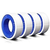 VOTMELL 4 Rolls 1/2 Inch(W) X 520 Inches(L) Teflon Tape,for Plumbers Tape,PTFE Tape,Sealing Tape,Plumbing Tape,Sealant Tape,Thread Seal Tape,Plumber Tape for Shower Head,Water Pipe Sealing Tape,White