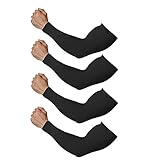Arm Sleeves for Men and Women, Sleeves to Cover Arms for Men and Women, Gaming Sleeve, UV Protection Cooling Arm Sleeves, 4-Pairs Anti-Slip Compression Sun Sleeves for Cycling Running Outdoor Sports