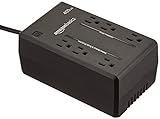 Amazon Basics Standby UPS 400VA 255W Surge Protector Battery Power Backup, 6 Outlets - Black
