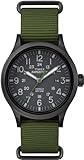 Timex Men's TW4B04700 Expedition Scout 40 Green Nylon Slip-Thru Strap Watch