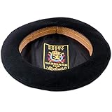 Sterkowski Grand Classic Beret | Woolen Cloth Beret for Men and Women | Basque Beret Berets for Women Wool Beret Vintage Hats Painter Beret Italian Beret Artist Hats for Women 65 cm Black