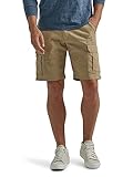 Wrangler Authentics Men's Classic Relaxed Fit Stretch Cargo Short, Grain Twill, 34