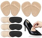 Heel Inserts for Women, 6 Pairs Heel Pads and 2 Pairs Metatarsal Pads Women, Ball of Foot Cushions for Women All Day Pain Relief, Heel Cushion Heel Grips Shoes Too Big Inserts