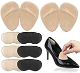 Heel Inserts for Women, 6 Pairs Heel Pads and 2 Pairs Metatarsal Pads Women, Ball of Foot Cushions for Women All Day Pain Relief, Heel Cushion Heel Grips Shoes Too Big Inserts